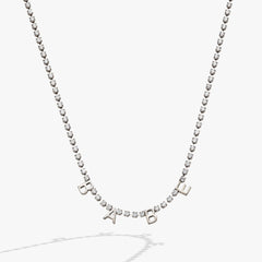 “Babe” Crystal Tennis Necklace, Necklaces, $ 48.00, A Moment Of Now™