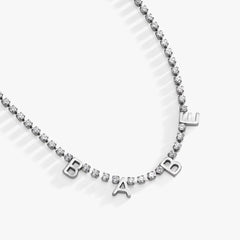 “Babe” Crystal Tennis Necklace, Necklaces, $ 48.00, A Moment Of Now™
