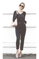 Baby Cacti Wrap Jumpsuit in Black & Ivory | Boutique In USA, Jumpsuits, $ 150.00, A Moment Of Now™