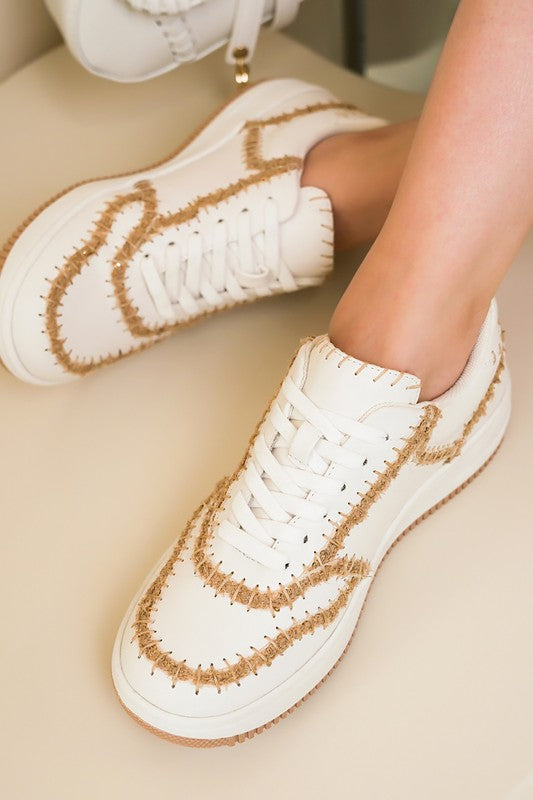 Shop Women's Marja Stitch Details Lace Up Sneakers | USA Boutique Shoes, Sneakers, USA Boutique