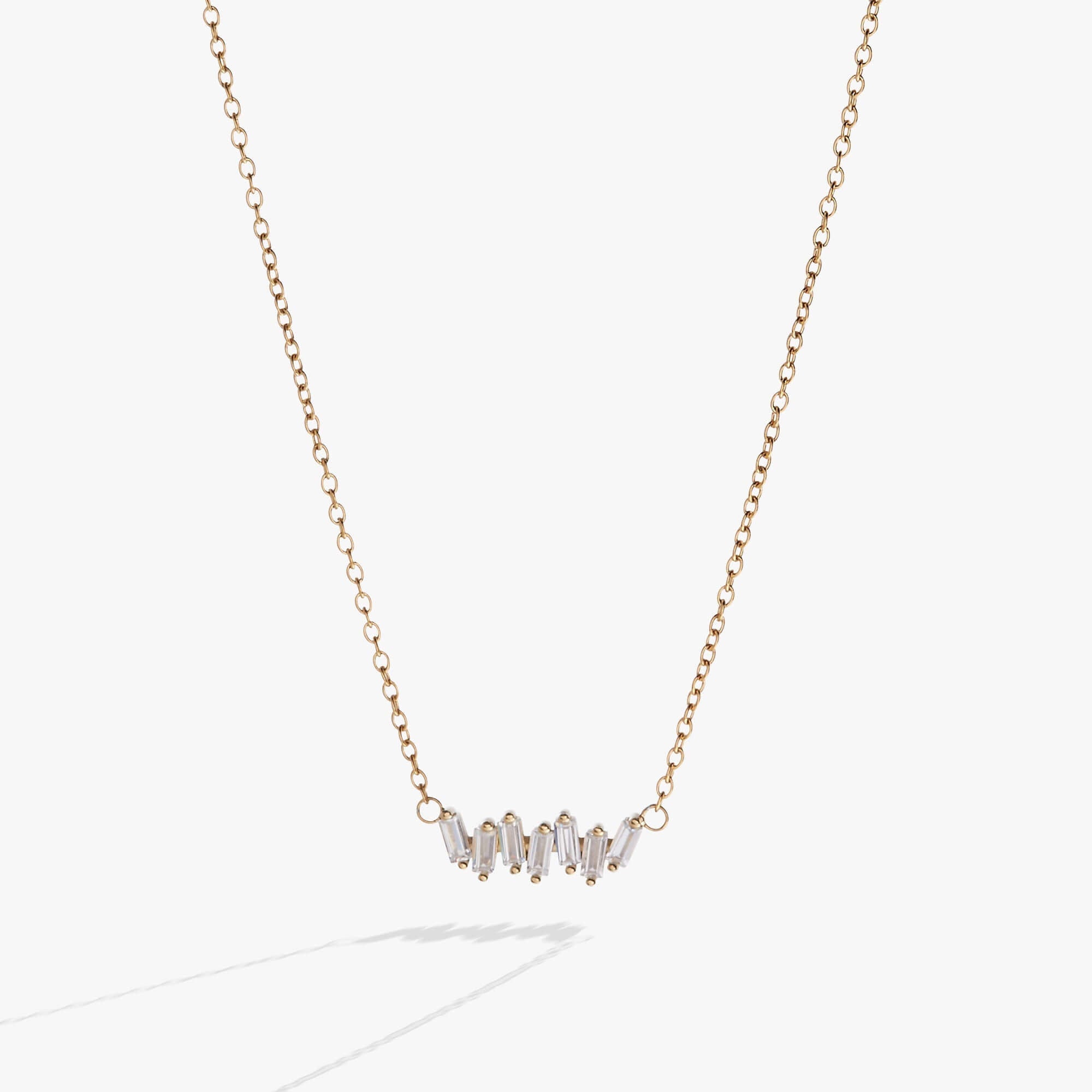 Crystal Baguette Bar Necklace, Necklaces, $ 39.90, A Moment Of Now™