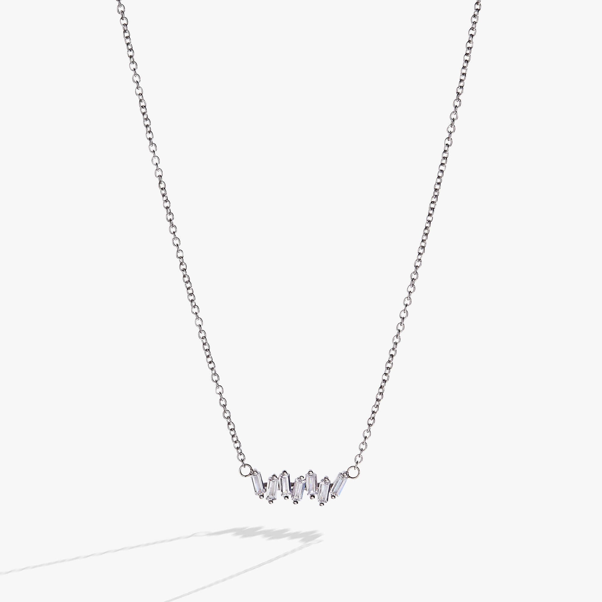 Crystal Baguette Bar Necklace, Necklaces, $ 39.90, A Moment Of Now™
