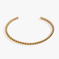 Gold Beaded Cuff Bracelet