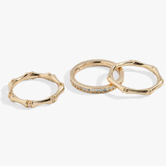 Bamboo Trio Ring Set, Rings, $ 44.00, A Moment Of Now™