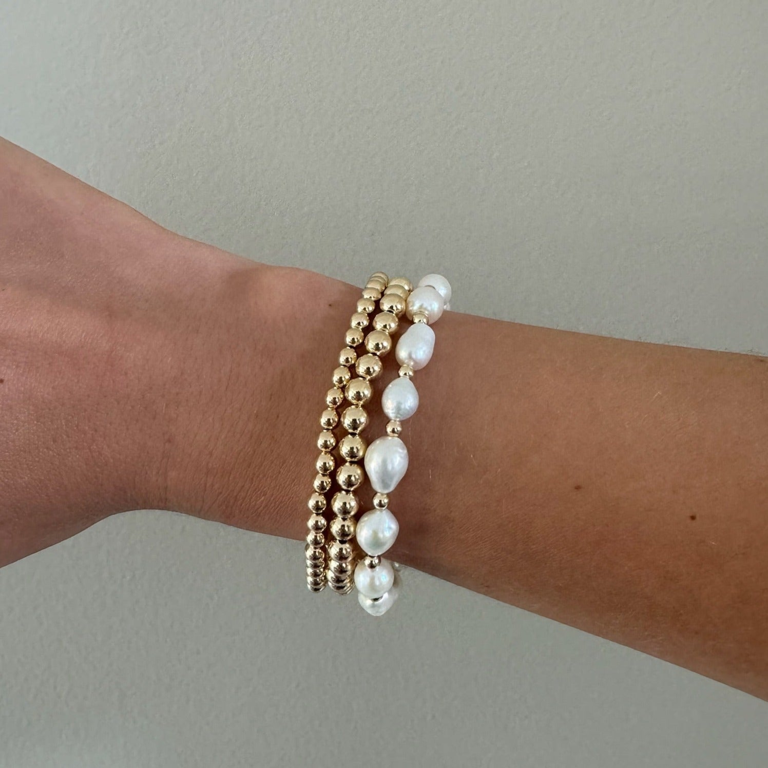 baroque juno bracelet triple stack (4+5+7mm), Bracelets, $ 192.00, A Moment Of Now™