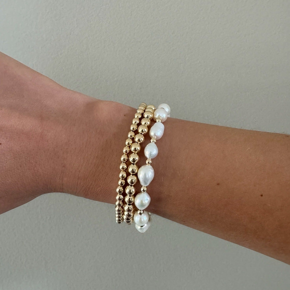 baroque juno bracelet triple stack (4+5+7mm), Bracelets, $ 192.00, A Moment Of Now™