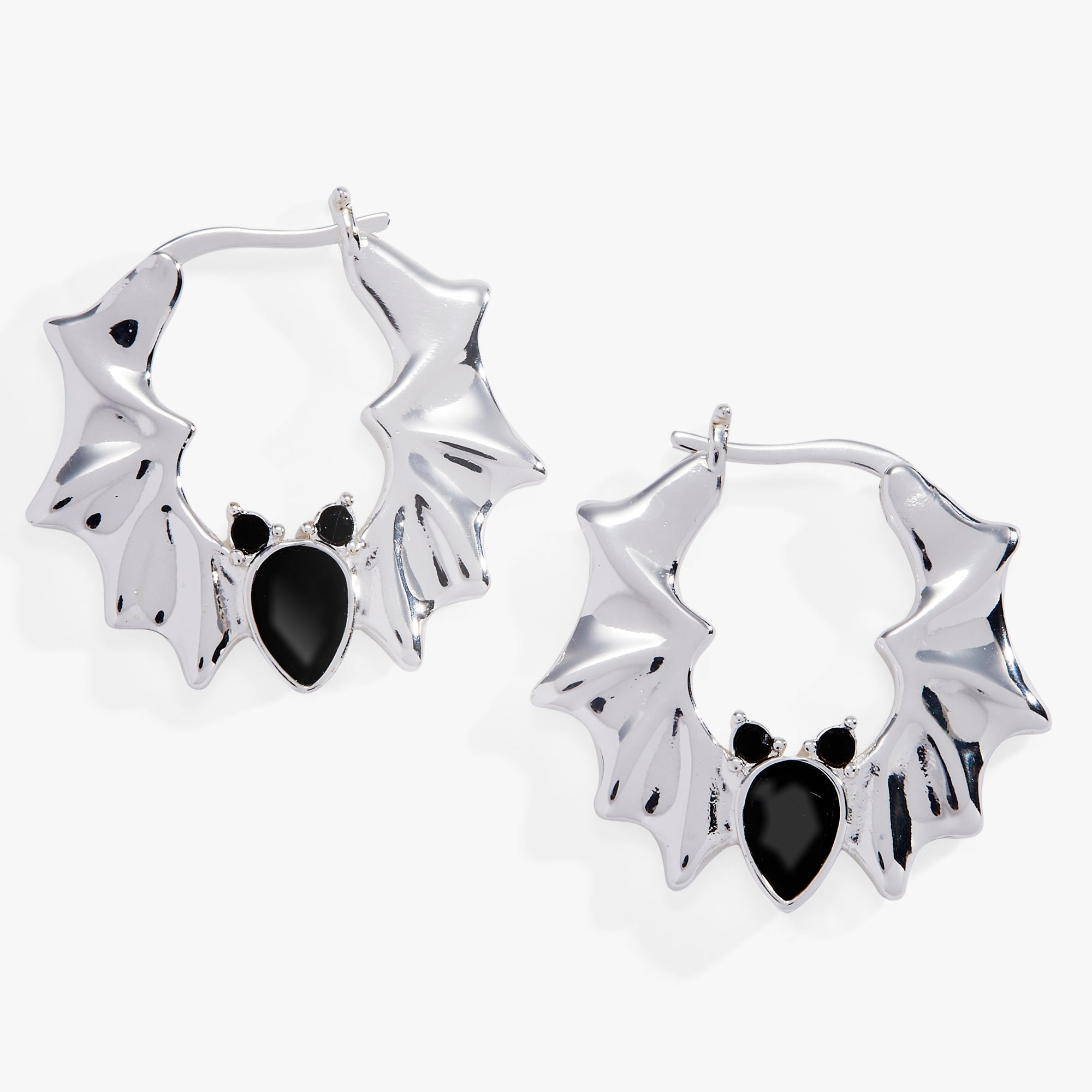 Crystal Bat Hoop Earrings, Earrings, $ 38.00, A Moment Of Now™