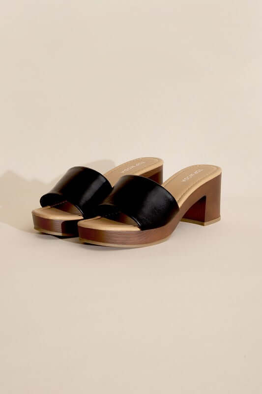 LAUREN-1 Slides Mules Heels, Top Guy Footwear, $ 30.95