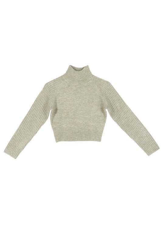 Women's Crop Mock Neck Sweater, Lilou, $ 45.00