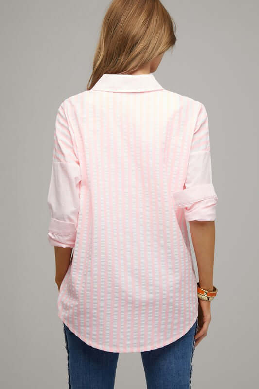 Stripe Button Down Long Sleeve Shirt, Davi & Dani, $ 55.00