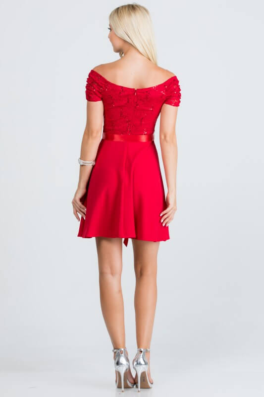 Plus Size Off The Shoulder Flare Mini Dress, Dresses, $ 83.00, A Moment Of Now™