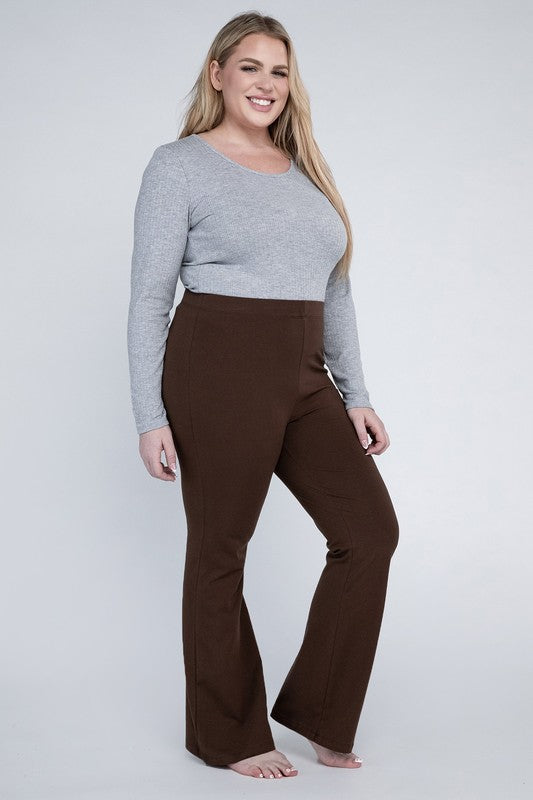 Plus Size Everyday Comfy Flare Stretchy Pants