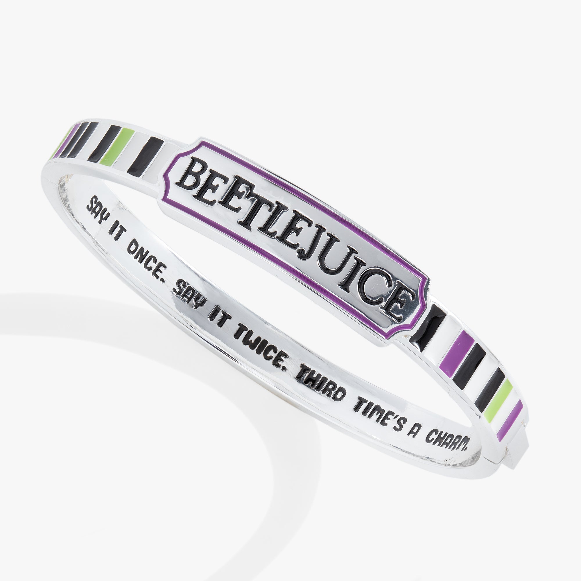 BEETLEJUICE™ 'Say It Once. Say It Twice. Third Time's A Charm' Bangle, Bracelets, $ 48.00, A Moment Of Now™