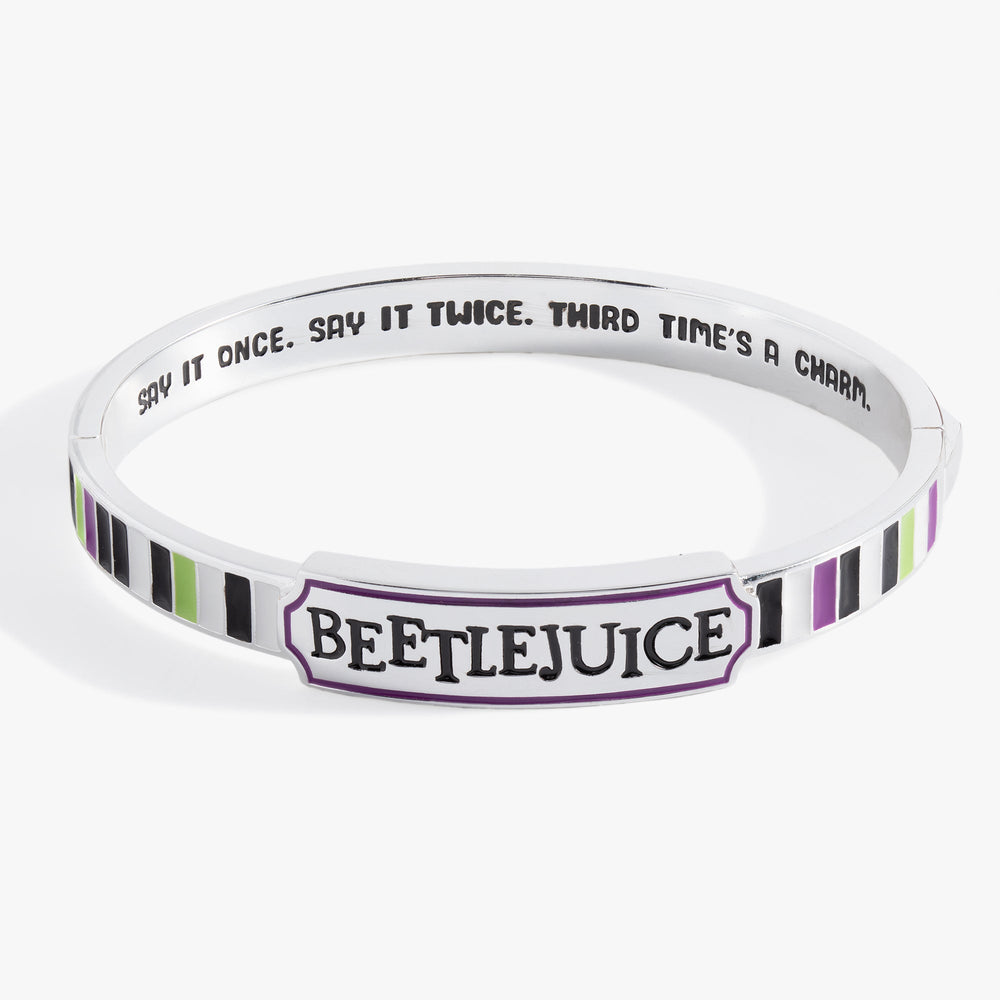 BEETLEJUICE™ 'Say It Once. Say It Twice. Third Time's A Charm' Bangle, Bracelets, $ 48.00, A Moment Of Now™
