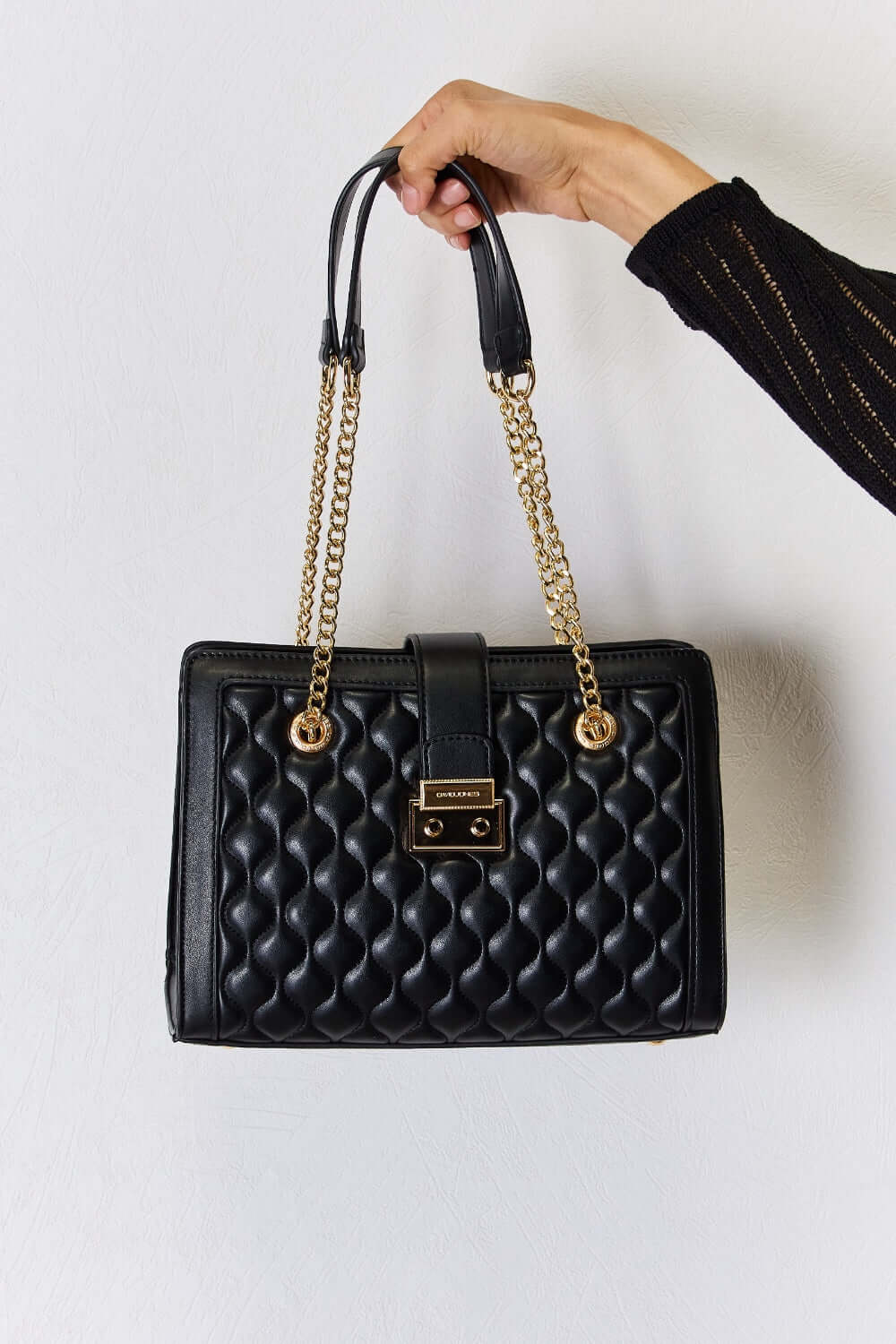 David Jones Black Quilted PU Leather Handbag, Shoulder Bags, $ 55.00, A Moment Of Now™
