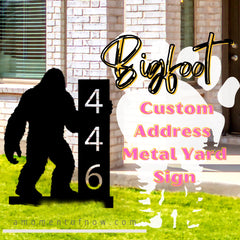 Custom Bigfoot Address Number Package Check In Photo Sign Yard Decor