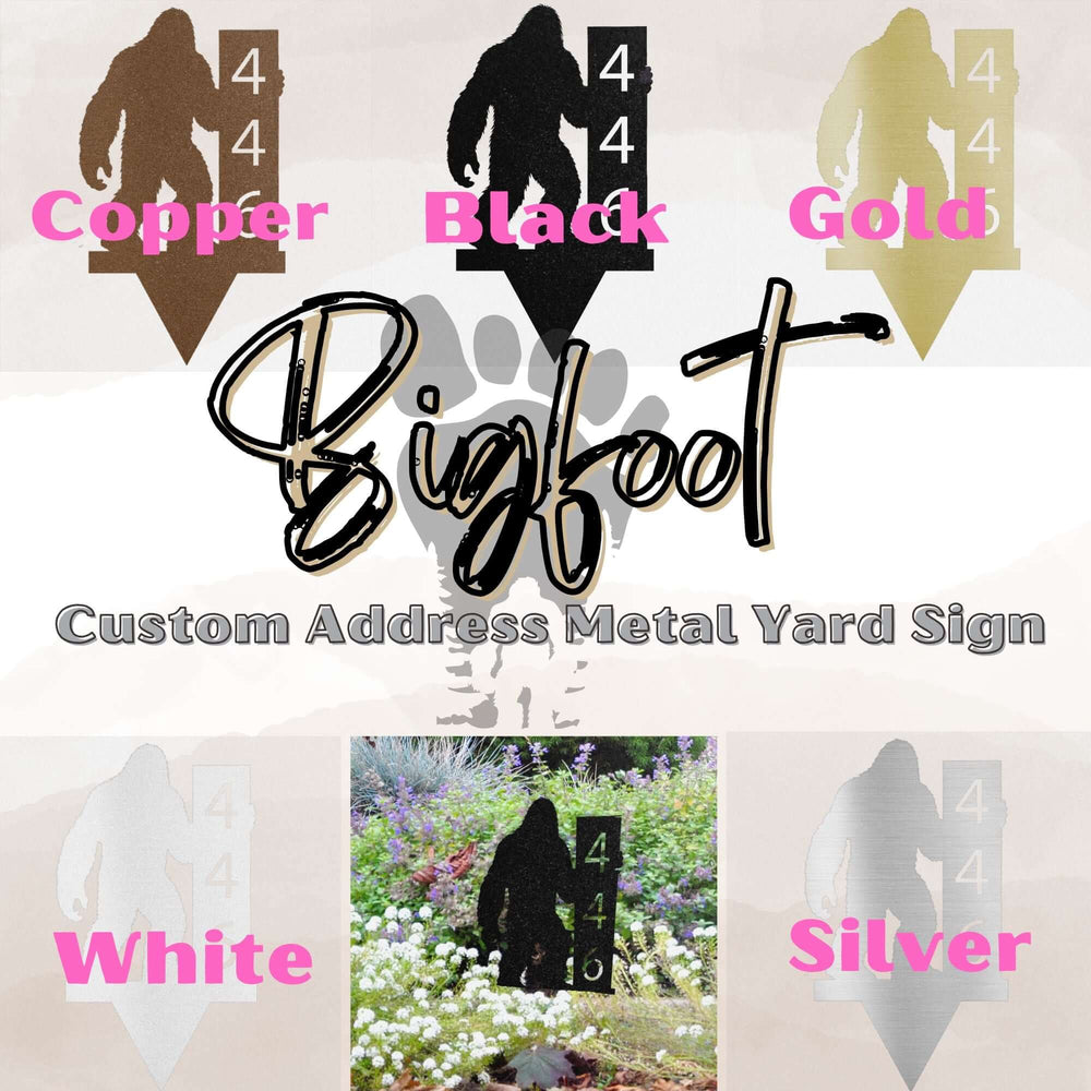 Custom Bigfoot House Number Package - Unique Address Sign, Metal Signs, $ 62.95, A Moment Of Now™
