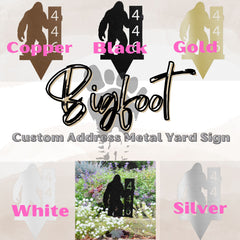 Custom Bigfoot Address Number Package Check In Photo Sign Yard Decor