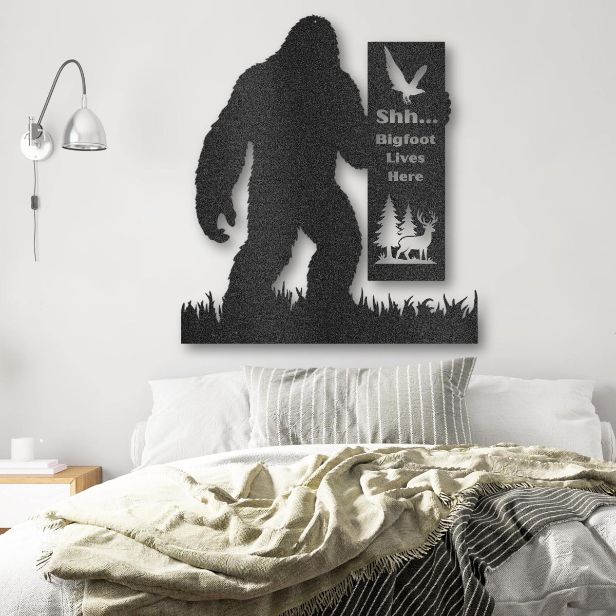 Bigfoot Custom Name, Address, Message Metal Steel Wall Decor Personalized Gift