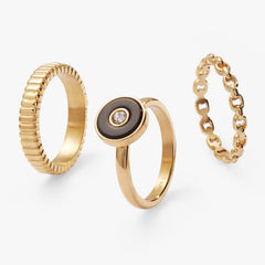 Black Onyx Ring Set of 3, Rings, $ 23.90, A Moment Of Now™
