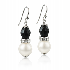 Black & White Pearl Beaded Earrings | Modern Fashion Jewelry, Earrings, $ 18.99, A Moment Of Now™