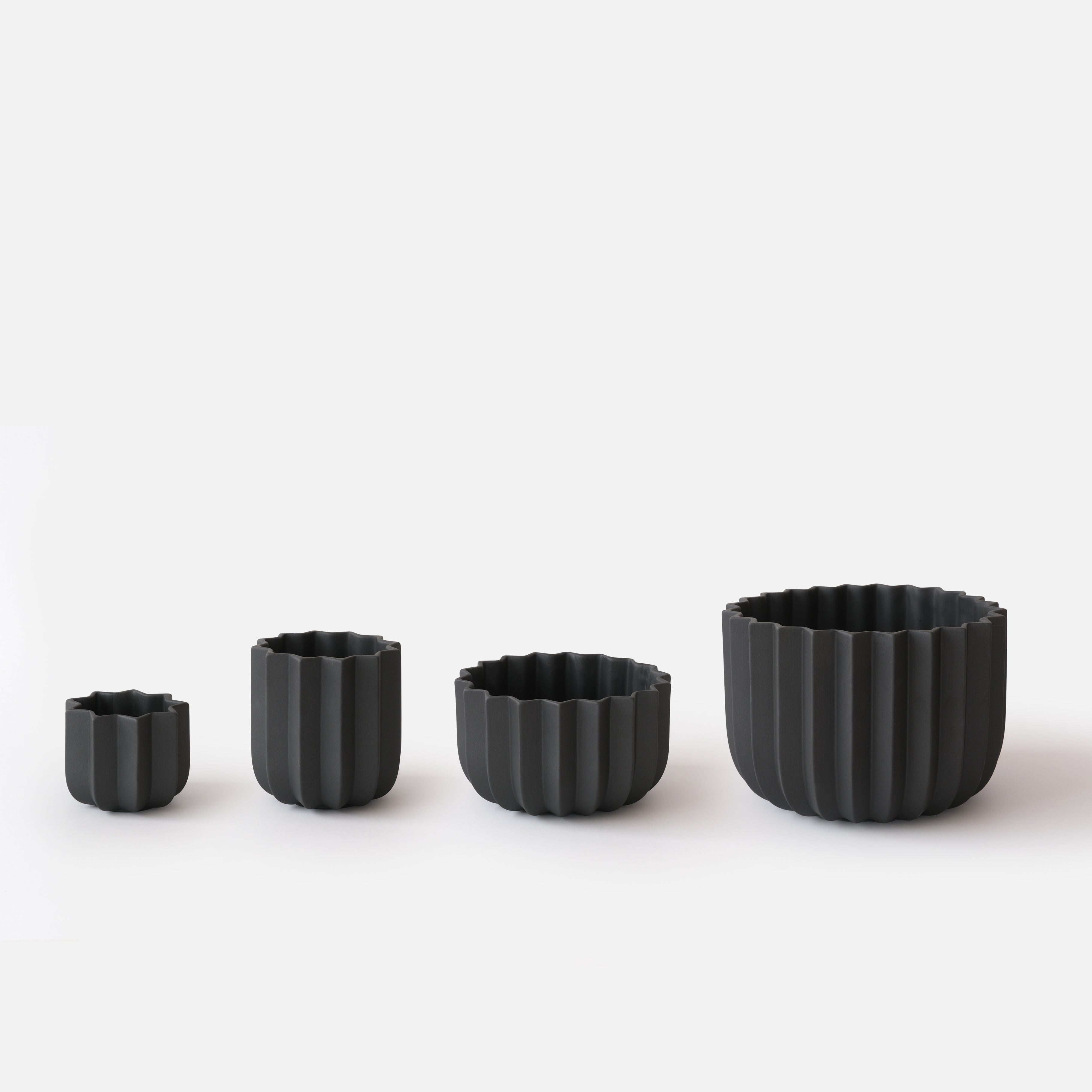 Wrap Handmade Ceramic Planter with Drainage - 4 Sizes in Dune & Black