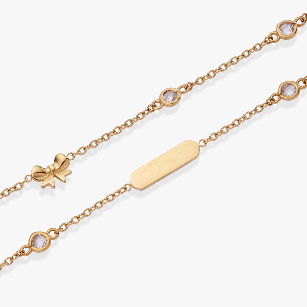 Bow Chain Double Strand Bracelet, Bracelets, $ 38.00, A Moment Of Now™