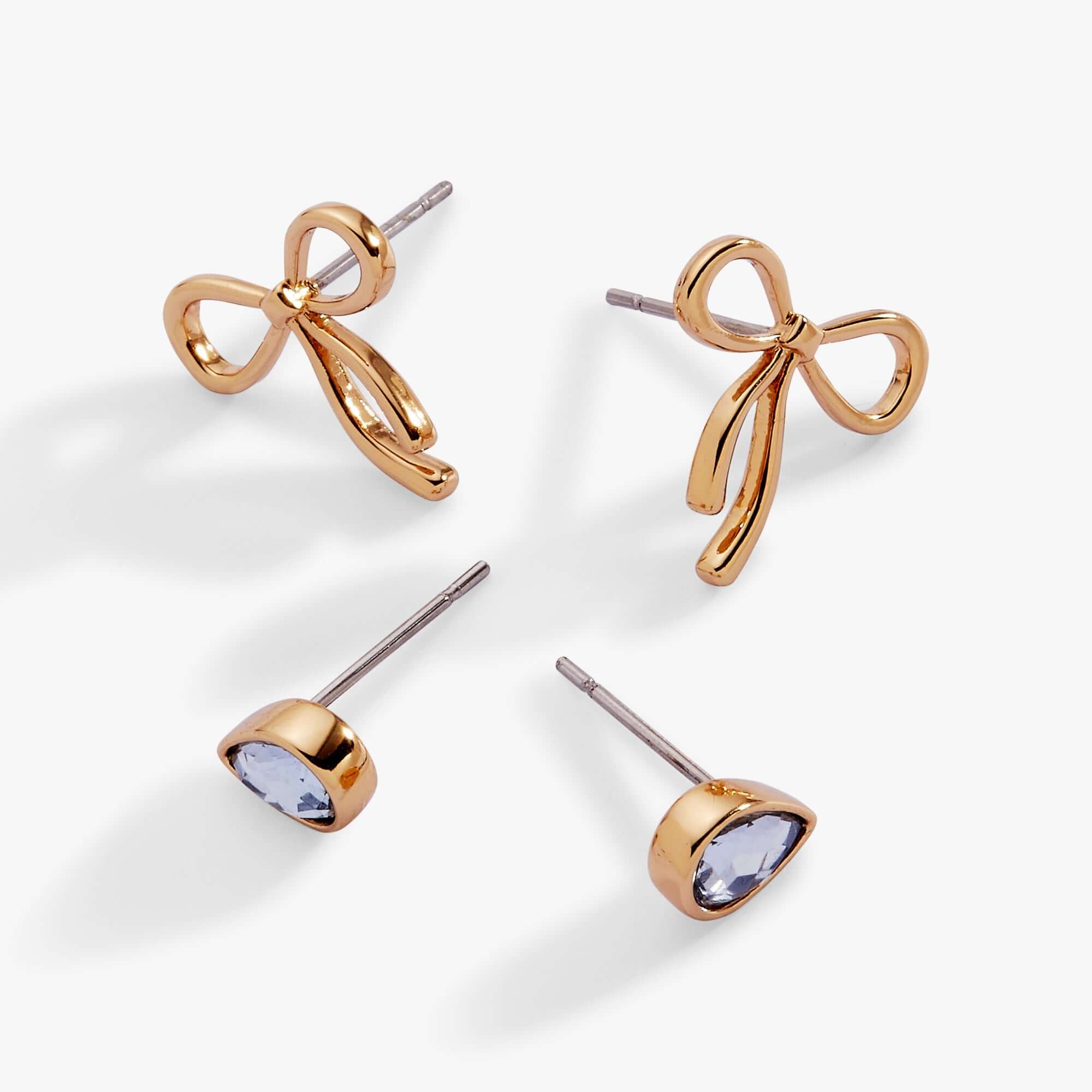 Bow & Teardrop Stud Earring Set, Earrings, $ 44.00, A Moment Of Now™