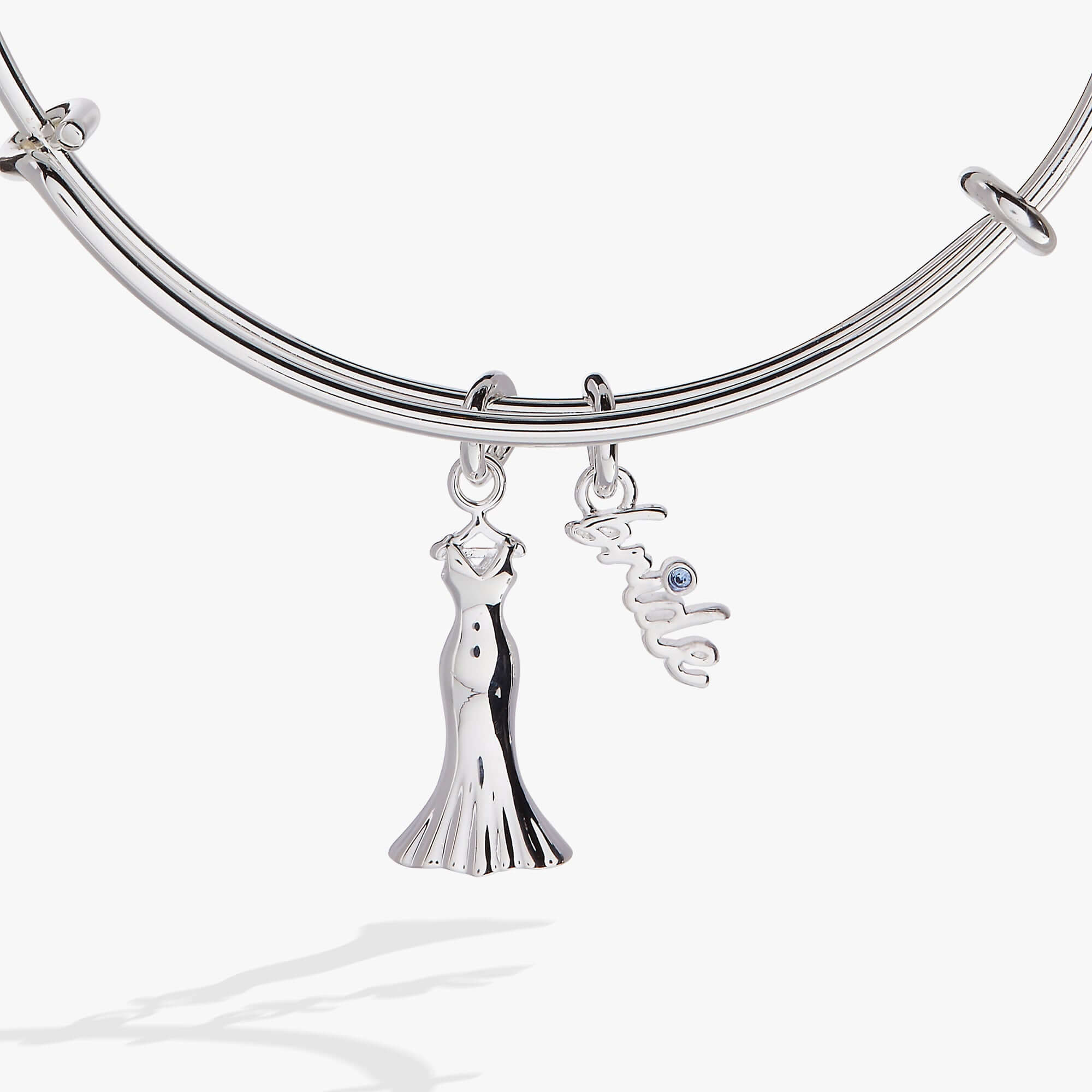 Bridal Gown Duo Charm Bangle, Bracelets, $ 34.00, A Moment Of Now™