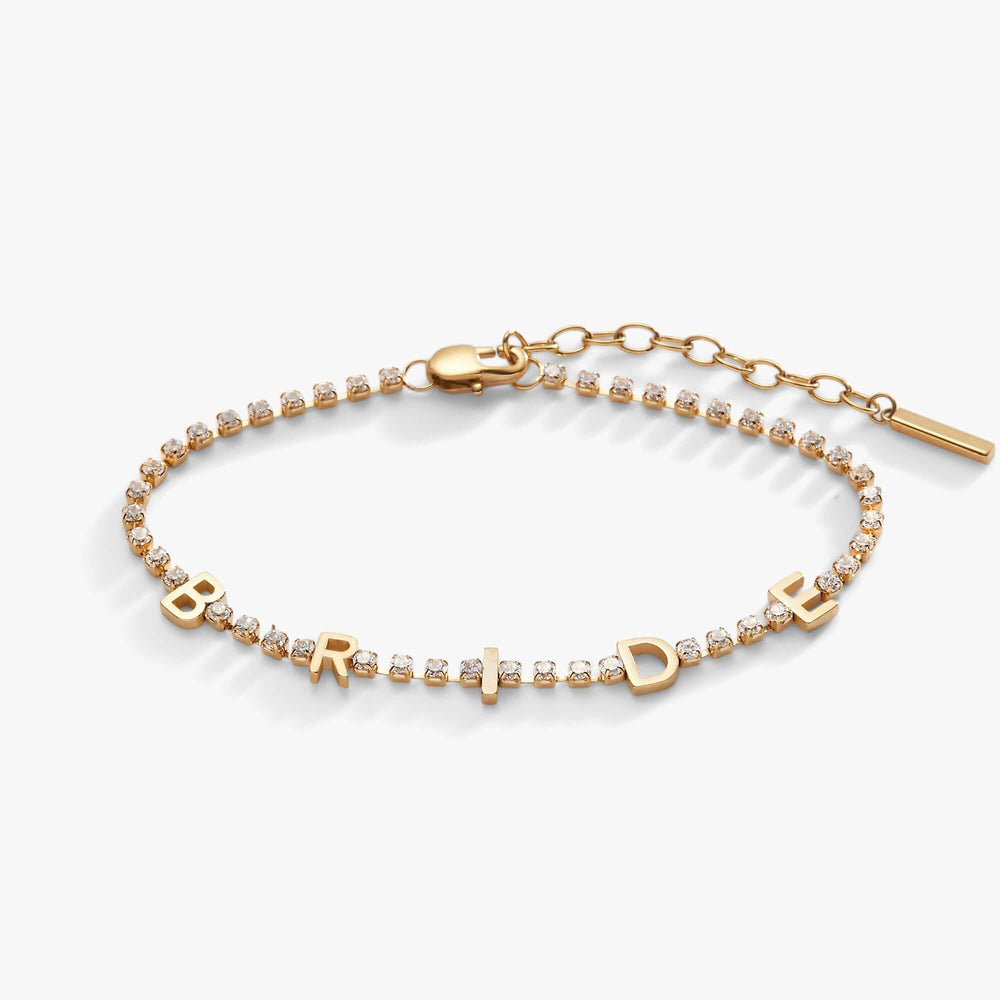"Bride" Crystal Tennis Bracelet, Bracelets, $ 38.00, A Moment Of Now™