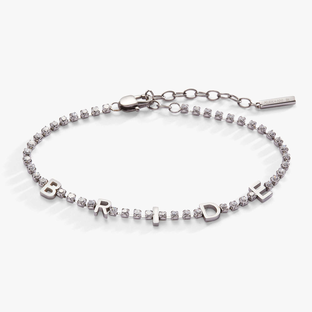 "Bride" Crystal Tennis Bracelet, Bracelets, $ 38.00, A Moment Of Now™
