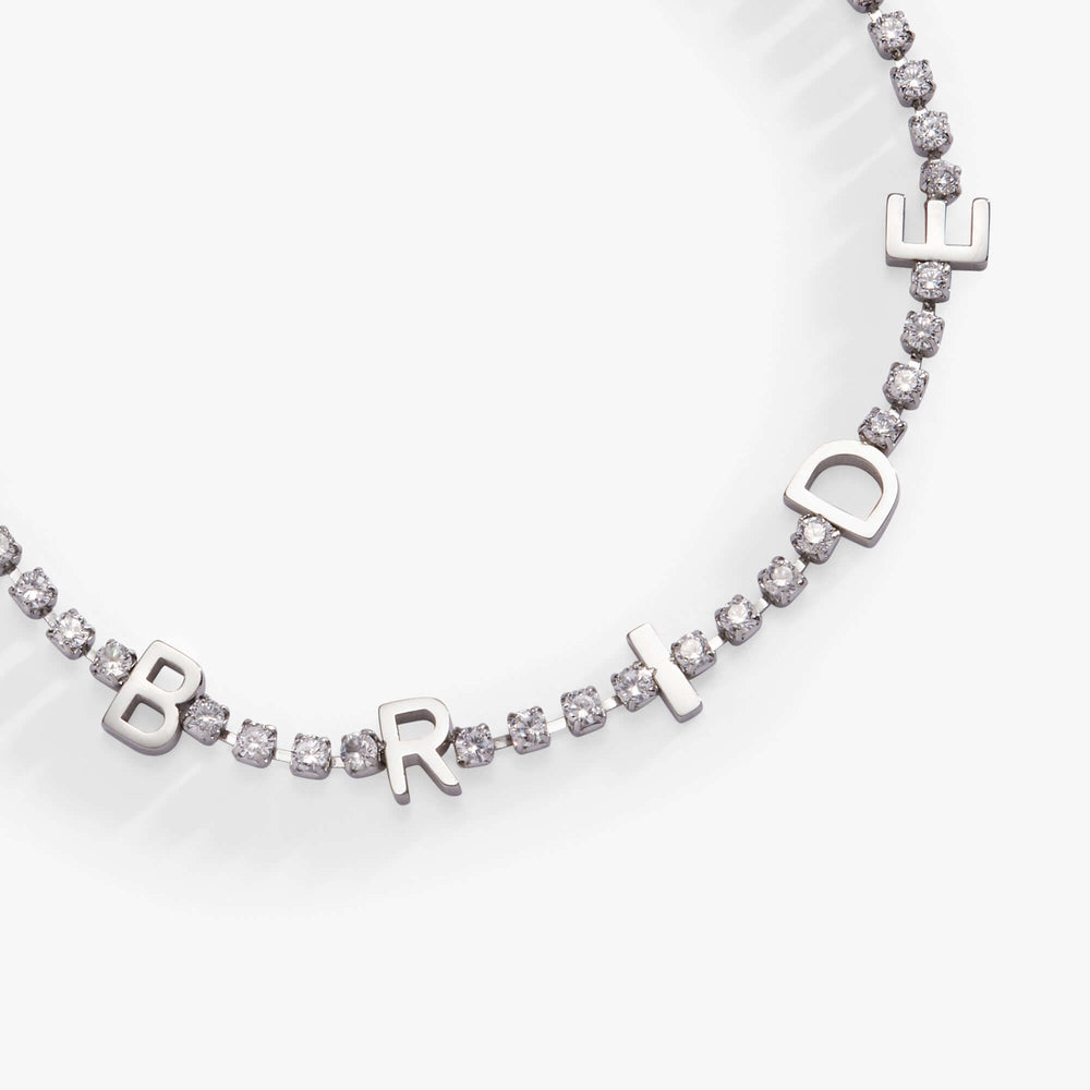 "Bride" Crystal Tennis Bracelet, Bracelets, $ 38.00, A Moment Of Now™
