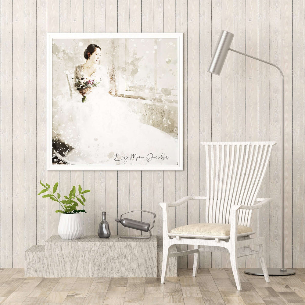 Custom Digital Watercolor Wedding Portrait | Watercolor Portrait | Custom Wedding Engagement Anniversary Gift, Custom Portraits, $ 20.00, A Moment Of Now™