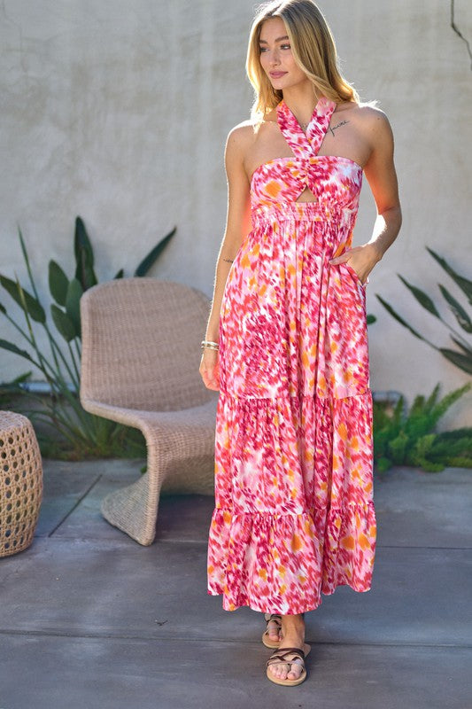 Shop Women's Floral Printed Smocked Ruffle Maxi Dress | Fashion Boutique, Dresses, USA Boutique
