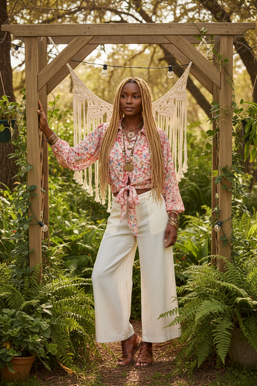 Floral Print Tie Hem Detail Crop Shirt