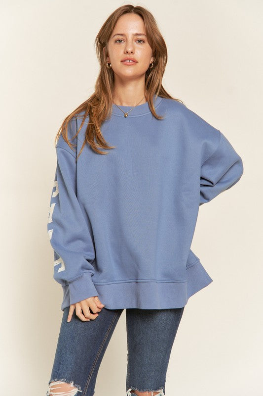 Shop Be Yourself Women's Brushed Knit Sweatshirt | Shop Boutique Clothing, Sweatshirts, USA Boutique