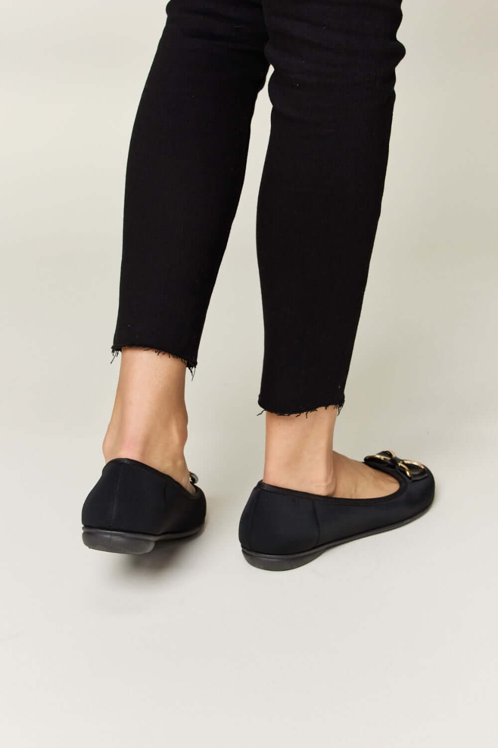 Charcoal Metal Buckle Flats Loafers - Chic & Comfortable, Flats, $ 25.00, A Moment Of Now™