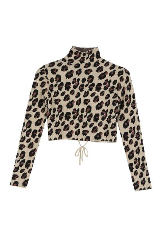 Mock Neck Lace-up Open Back Long Sleeve Top - Chic & Trendy, Tops, $ 47.95, A Moment Of Now™