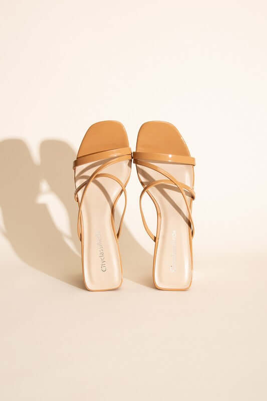 CRIMP-S Black Tan Mule Sandal Heels Sandals, Fortune Dynamic, $ 35.00