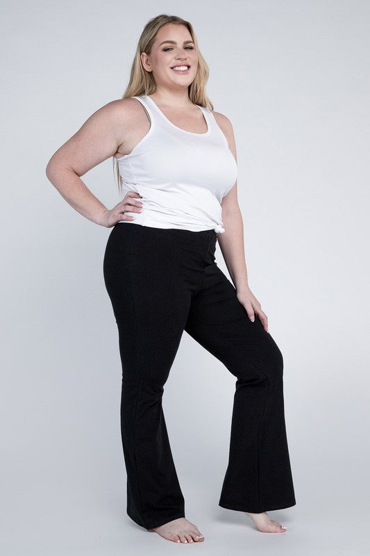 Plus Size Everyday Comfy Flare Stretchy Pants