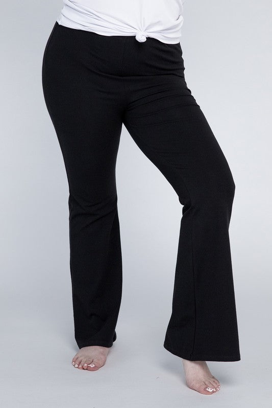 Plus Size Everyday Comfy Flare Stretchy Pants