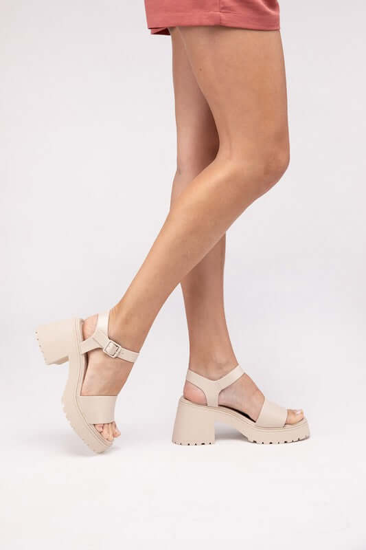 BOOMER-S Platform Ankle Strap Heel Sandals