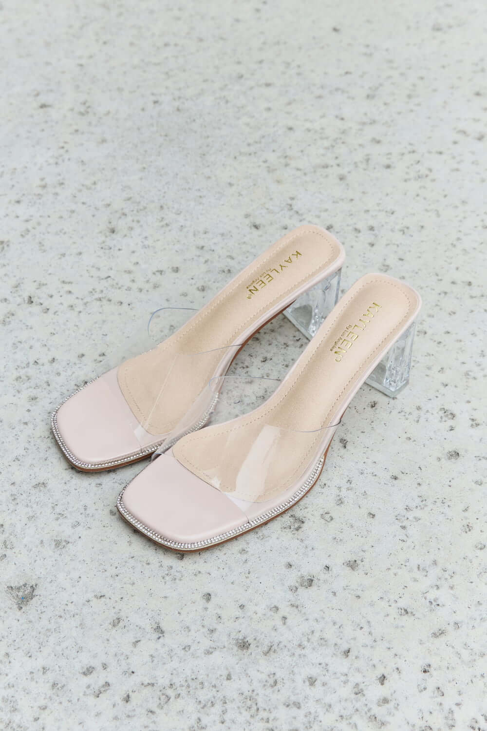Make Myself Clear Strap Mule Block Heels Sandals - Chic Style, Heeled Sandals, $ 39.00, A Moment Of Now™