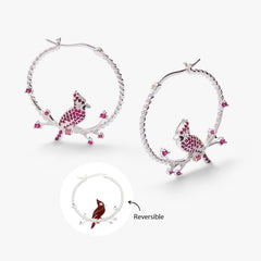 Cardinal Reversible Hoop Earrings, Earrings, $ 38.00, A Moment Of Now™
