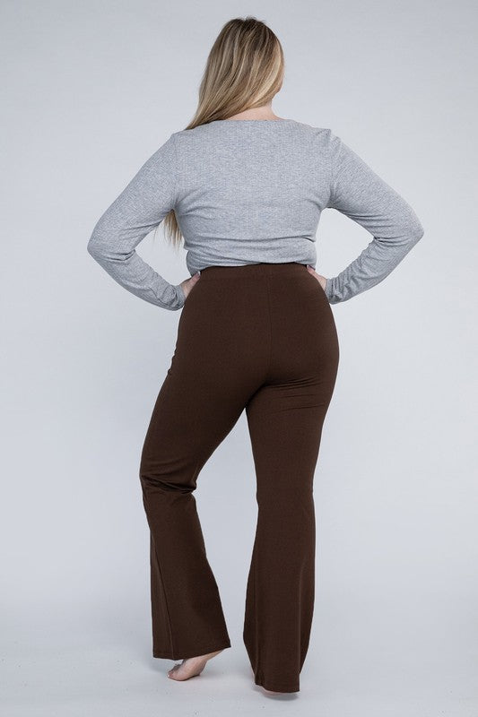 Plus Size Everyday Comfy Flare Stretchy Pants