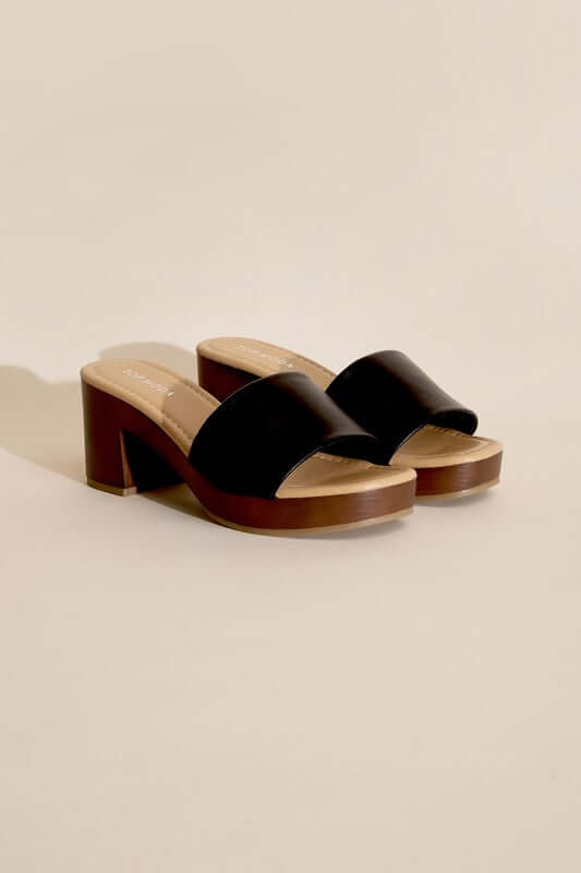 LAUREN-1 Slides Mules Heels, Top Guy Footwear, $ 30.95