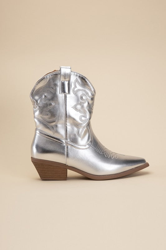 Shop Willa Western Tapered Toe Block Heel Cowboy Boots, Western Boots, USA Boutique