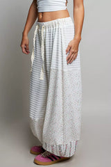 POL Patchwork Mixed Knit Wide Leg Pants, Pants, $ 69.00, A Moment Of Now™