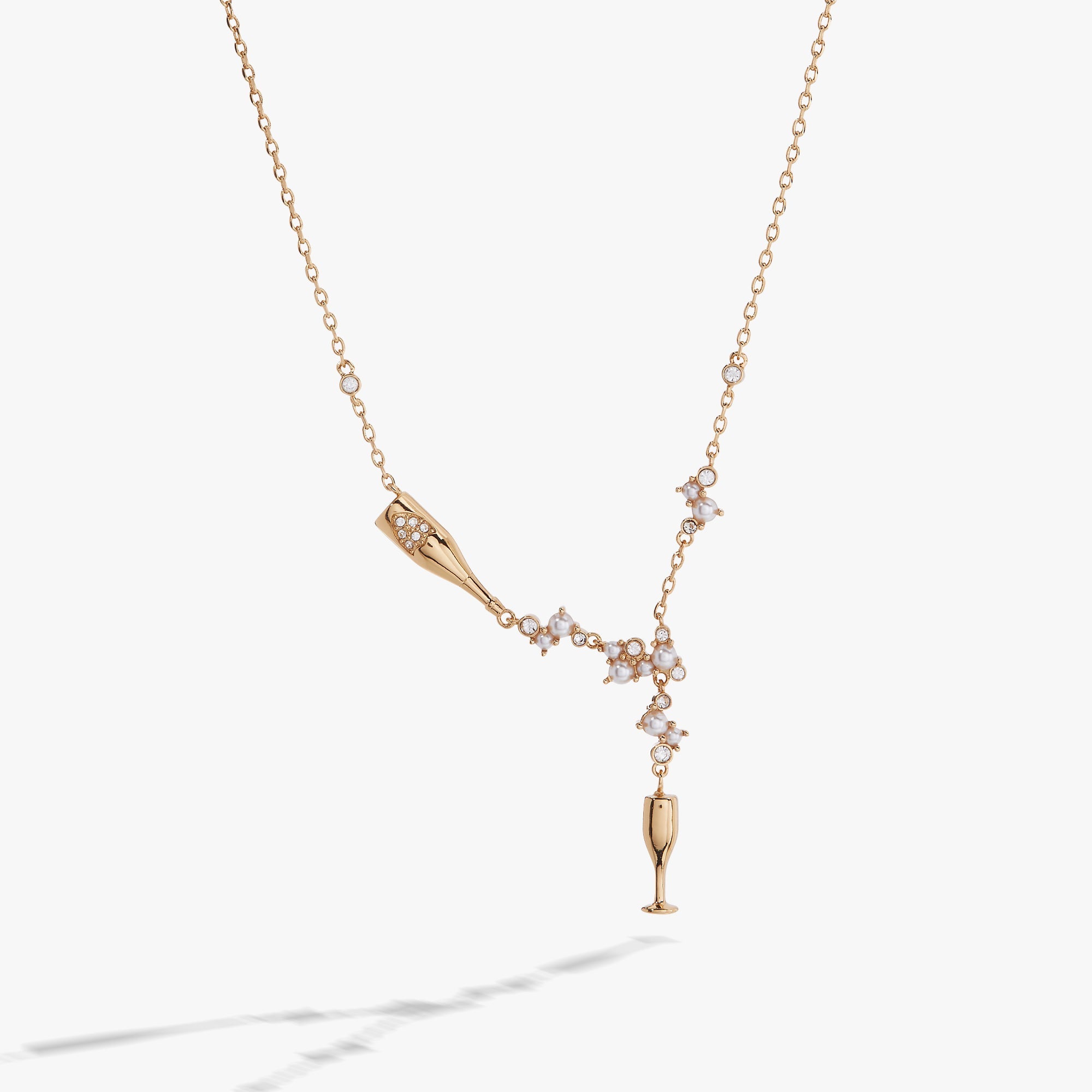 Champagne Pearl & Crystal Pendant Necklace, Necklaces, $ 44.00, A Moment Of Now™