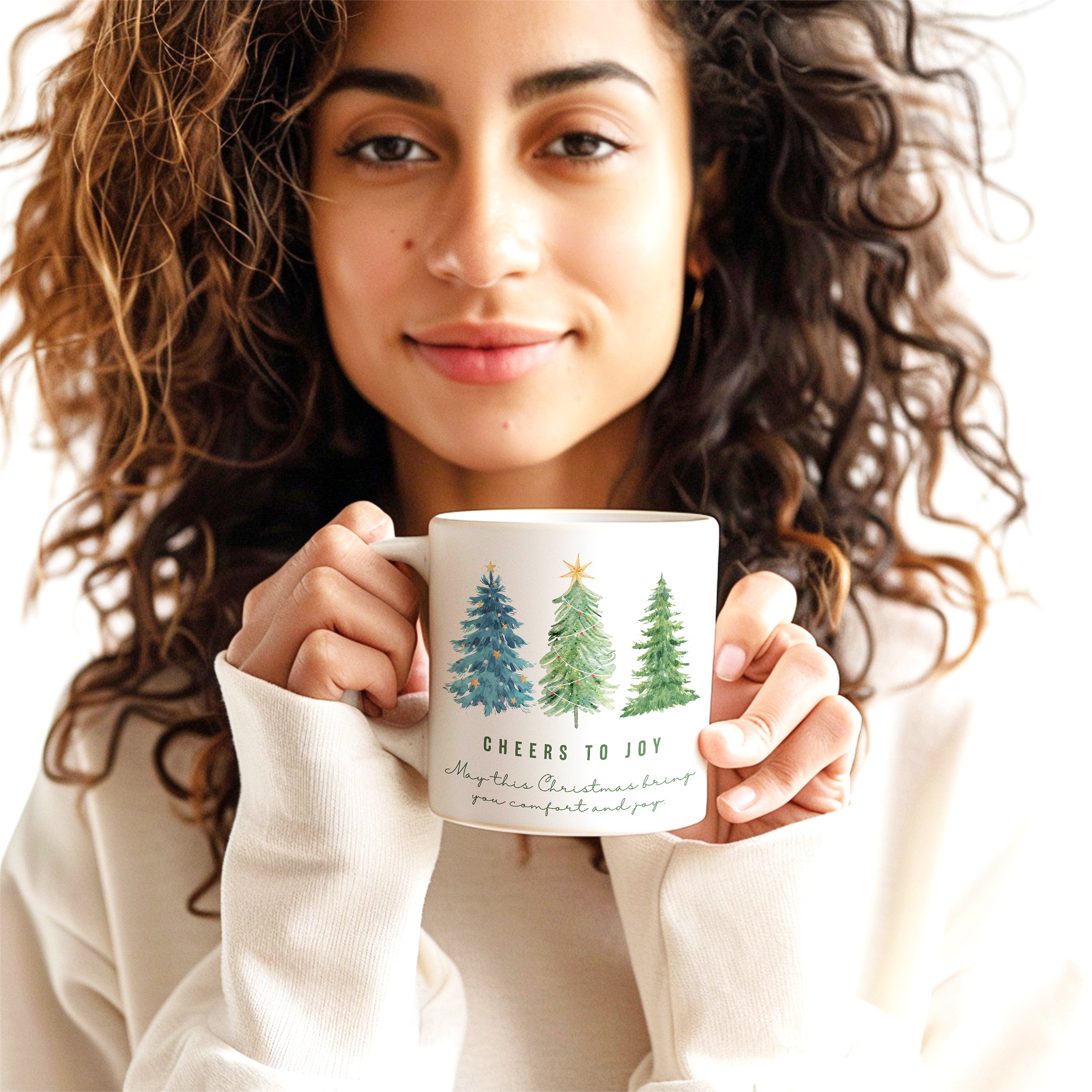 Cheers To Joy Christmas Holiday Greeting Coffee Mug